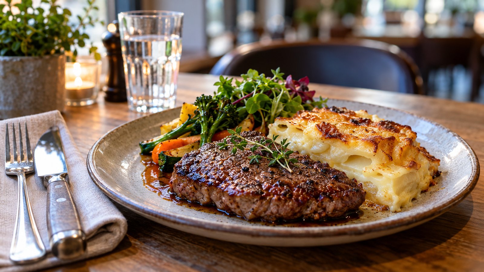 Söndagsmiddag – stek med potatisgratäng
