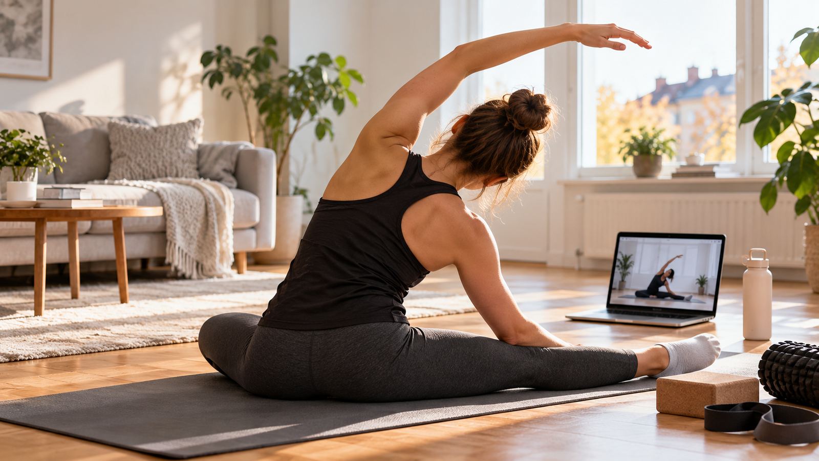 Stretching och rörlighet hemma – övningar på 15 minuter