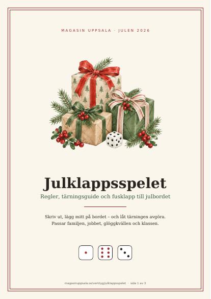Omslag till Julklappsspelet – regler och fusklapp